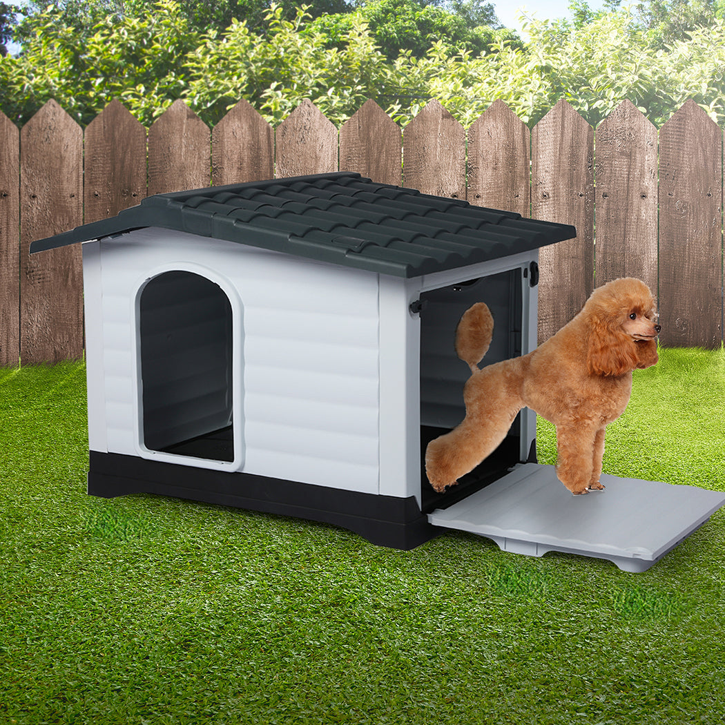 PaWz Dog Kennel Outdoor Indoor Plastic XL Grey-1910112971061858311