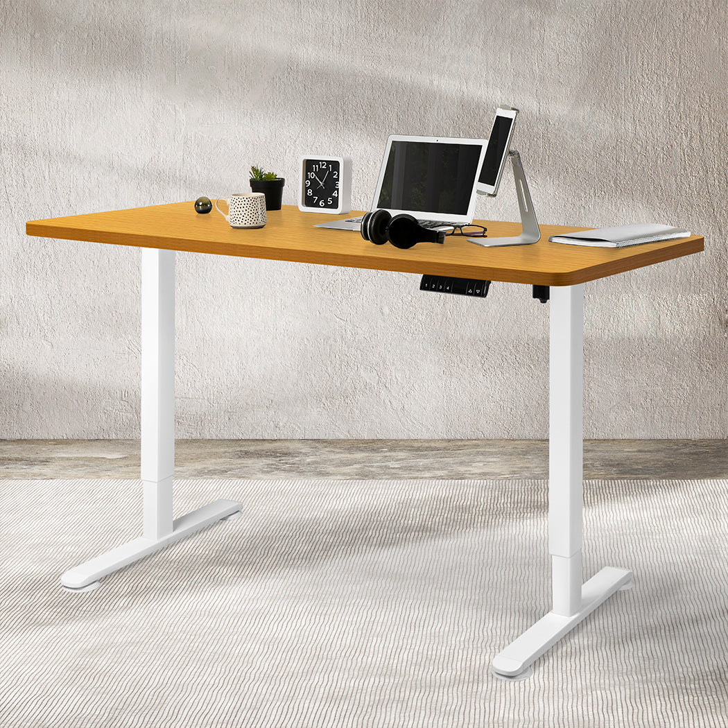 Levede Motorised Standing Desk Adjustable 140cm Natural 1000x 1MM-1954803021821120519