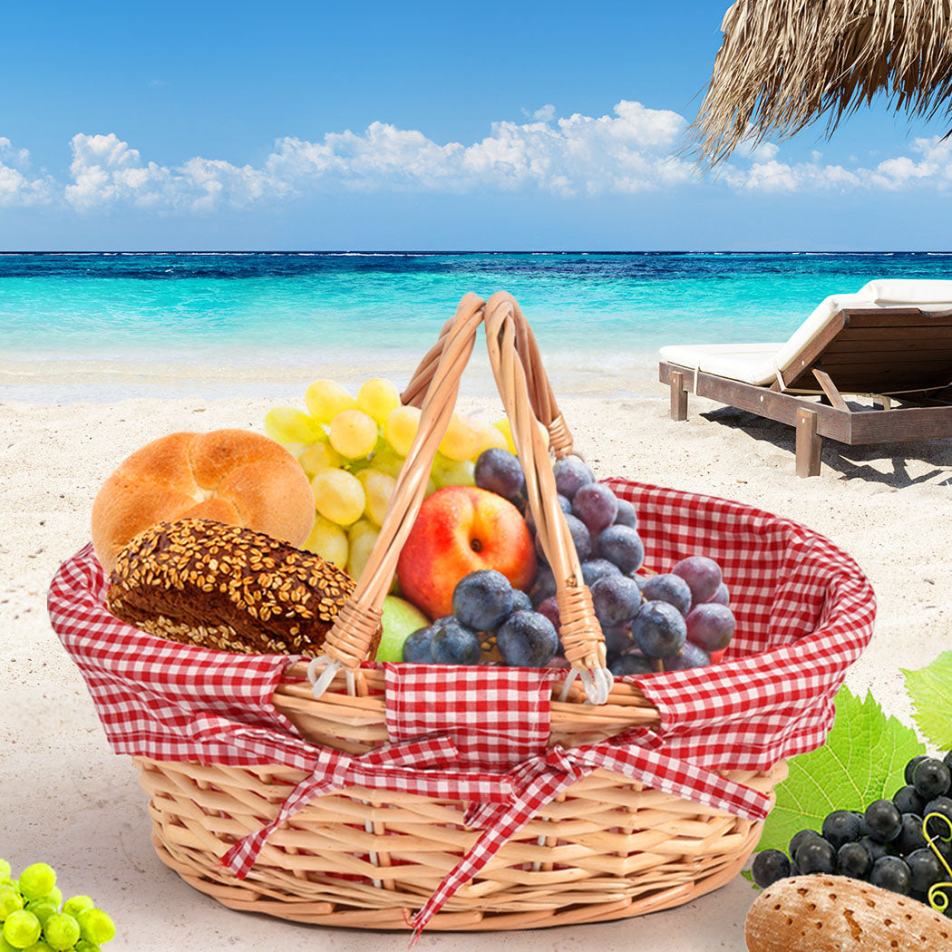 Picnic Basket Baskets Outdoor Deluxe-1910112332739121158