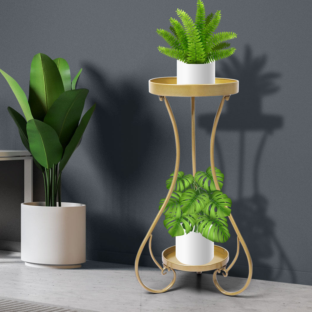 Levede Plant Stand 2 Tiers Outdoor Indoor Medium-1954802667649896455
