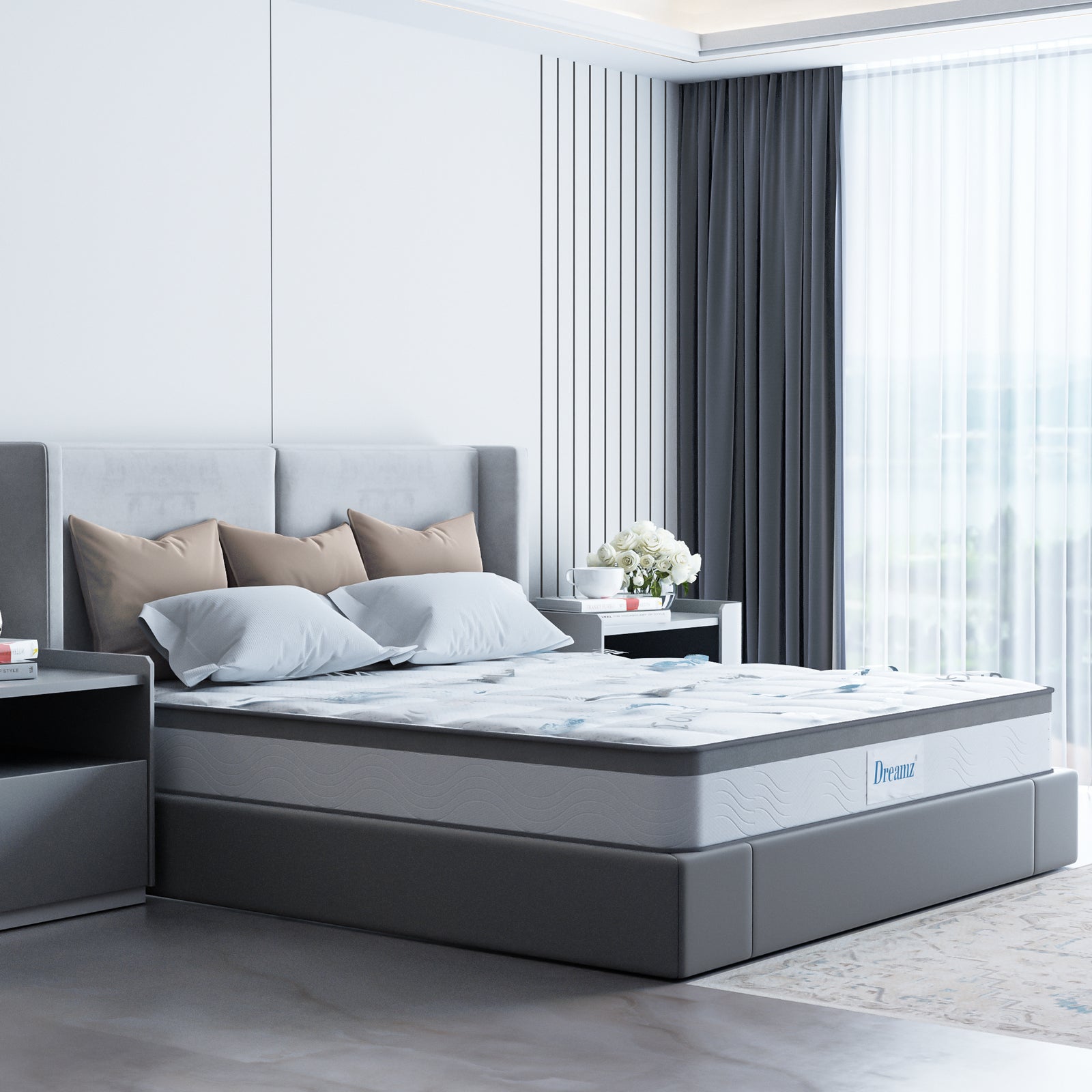 Dreamz Spring Mattress Bed Pocket Tight Double-1954802849405865991