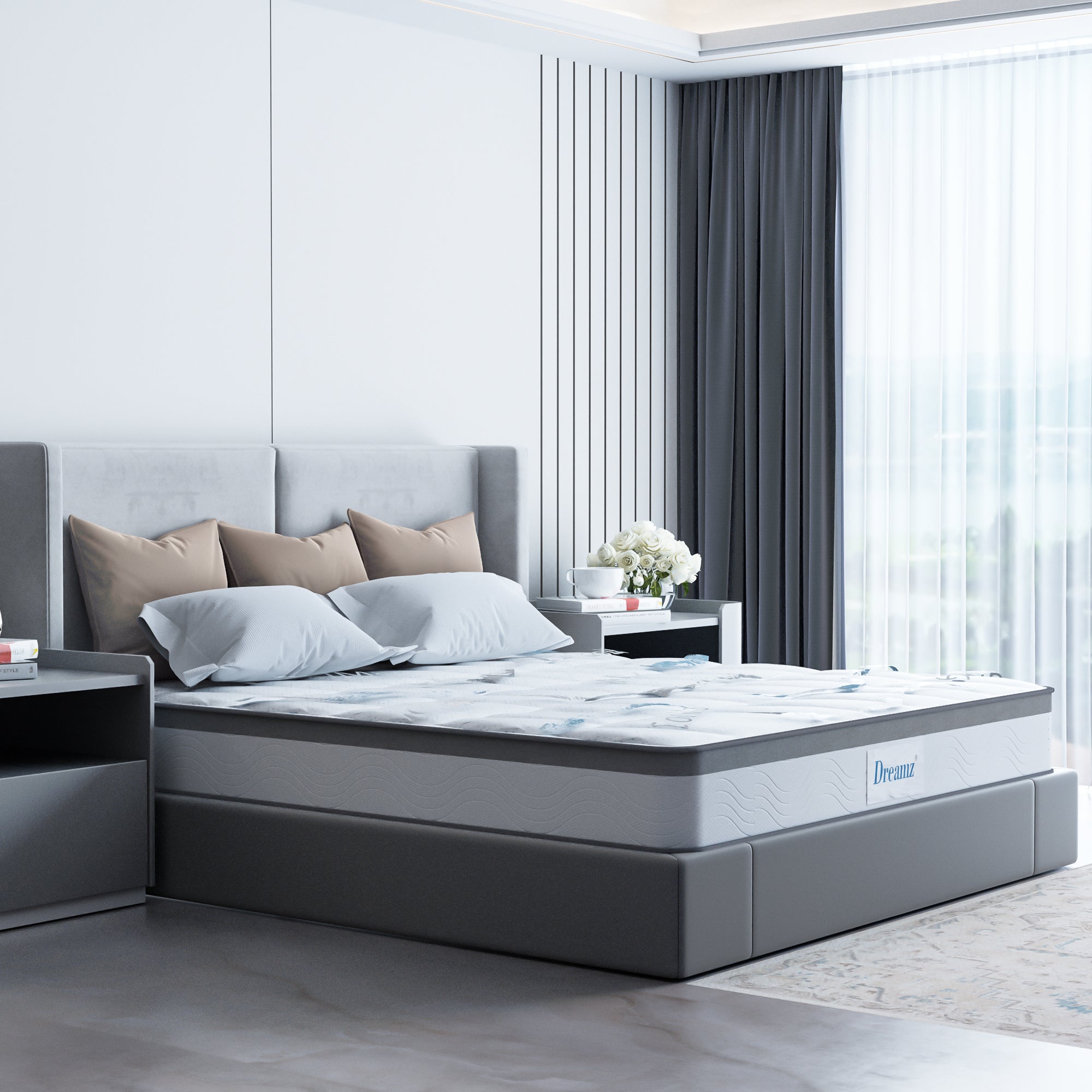 Dreamz Spring Mattress Bed Pocket Tight Queen-1954802849959514119