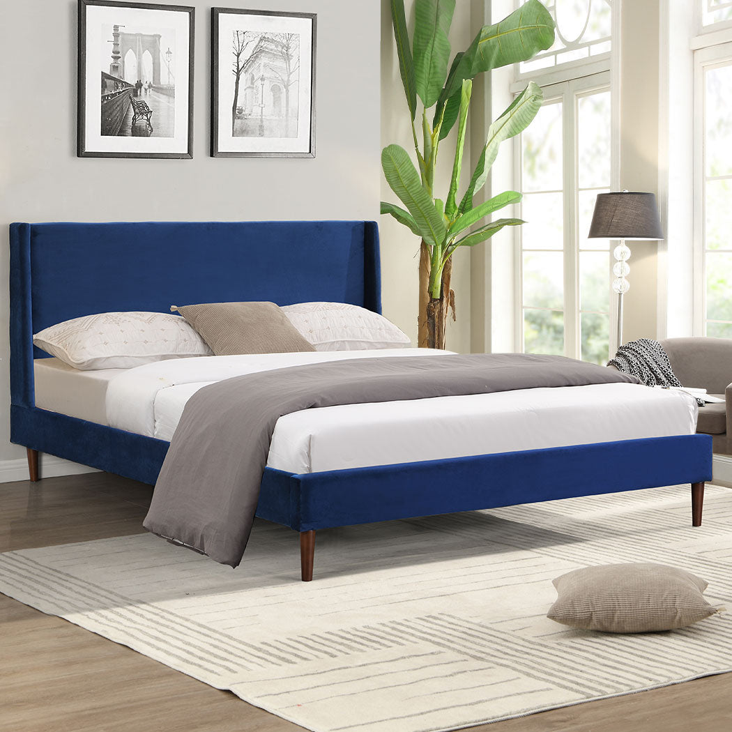 Levede Velvet Bed Frame Double Size-1919892912179646471