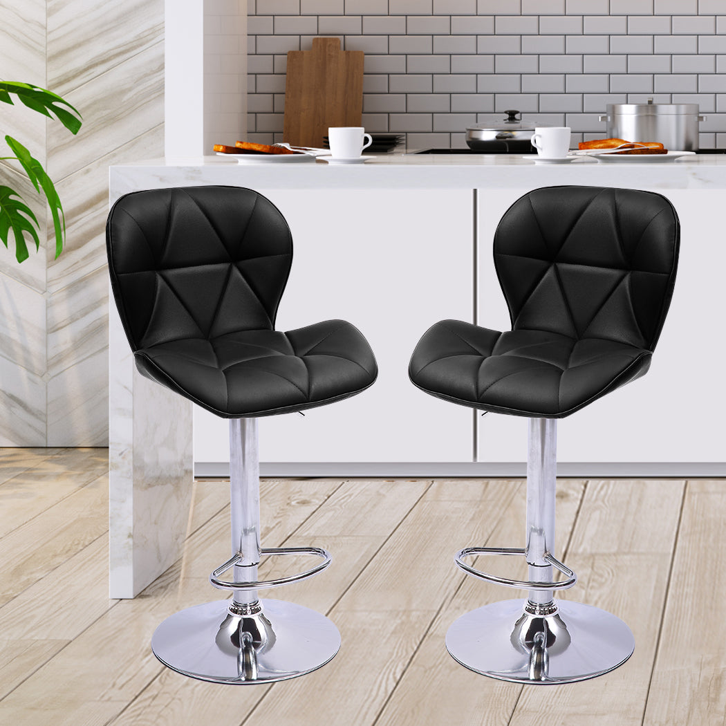 Levede 2x Bar Stools Kitchen Barstools Black-1919892920387899399