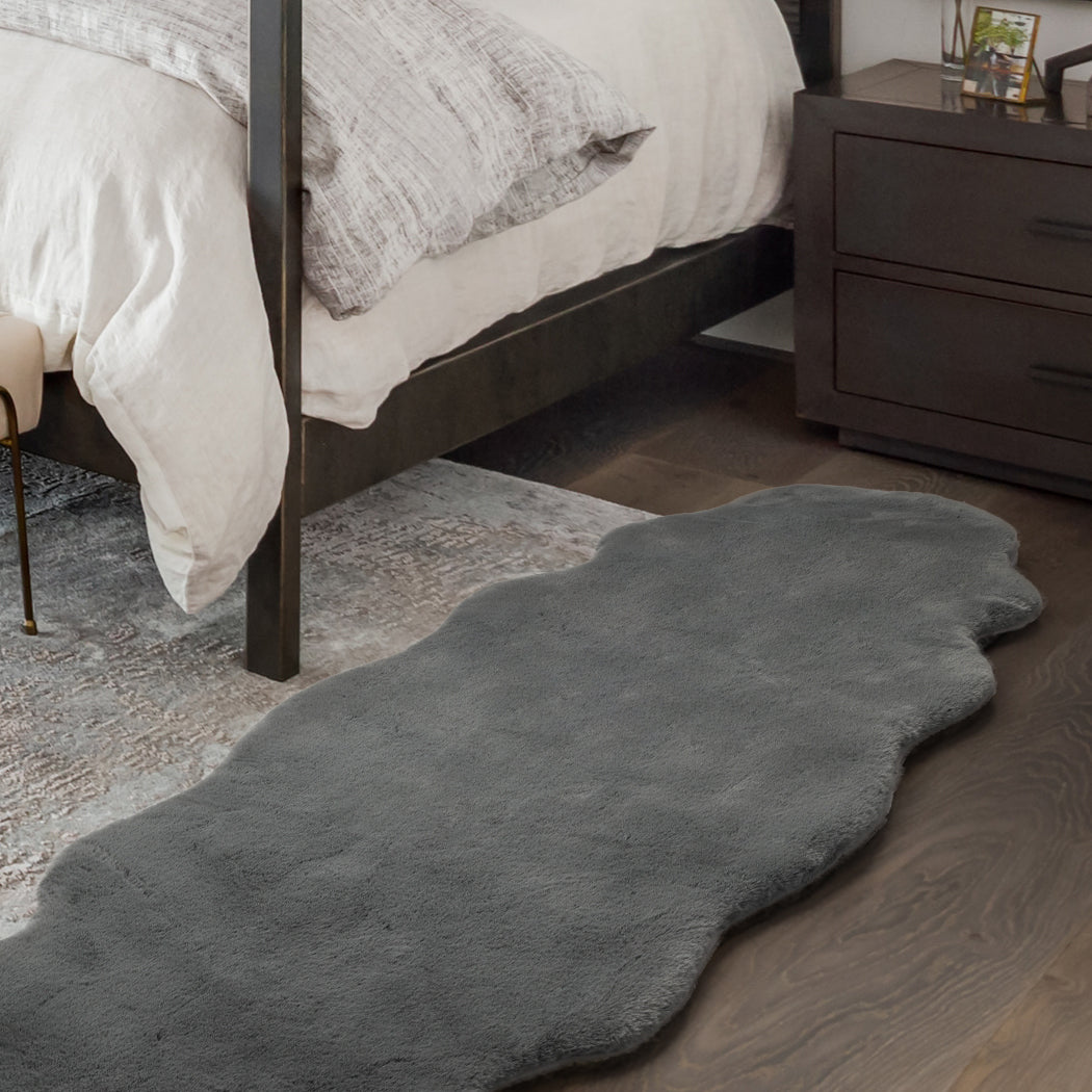 Marlow Floor Rug Area Rugs Cloud Fluffy 60X160cm Grey-1954802714097618950