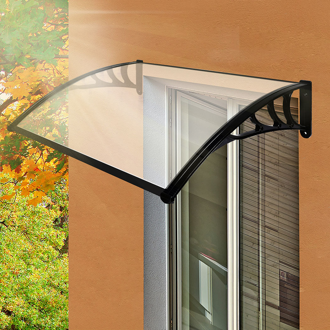 Mountview Window Door Awning Outdoor 1M X 1.2M Transparent 1x1.2M-1954802871467905031