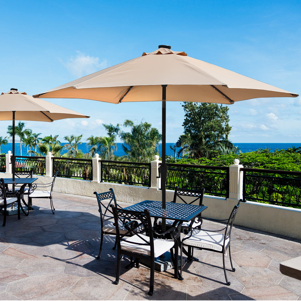 Centra 3M LED Outdoor Umbrella Base Stand Khaki-1973193576263323655