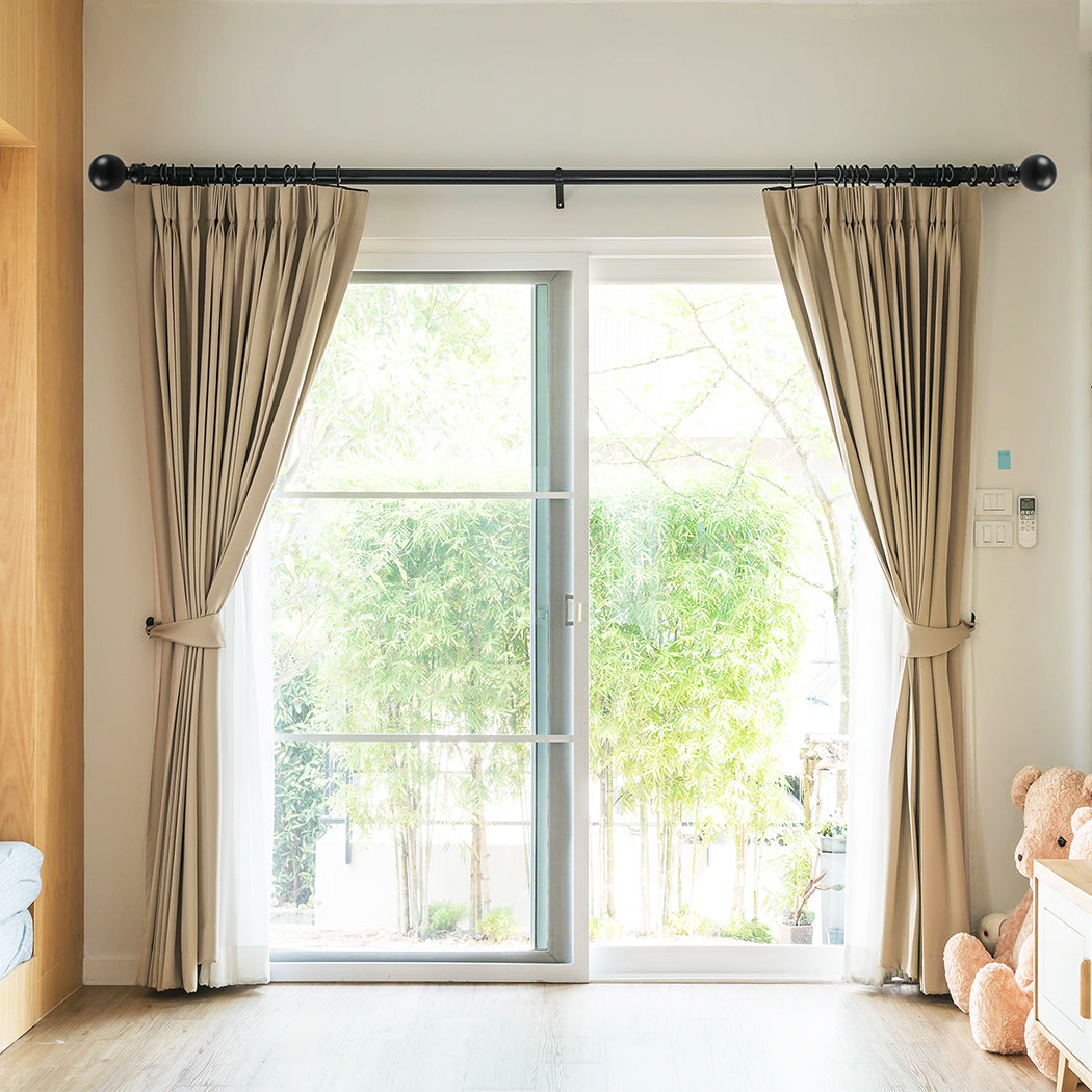 Marlow Steel Curtain Rod Quiet Rail Black-1973194068058050567