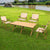 Levede Folding Camping Table Chair Set Oak-1910112919039905799
