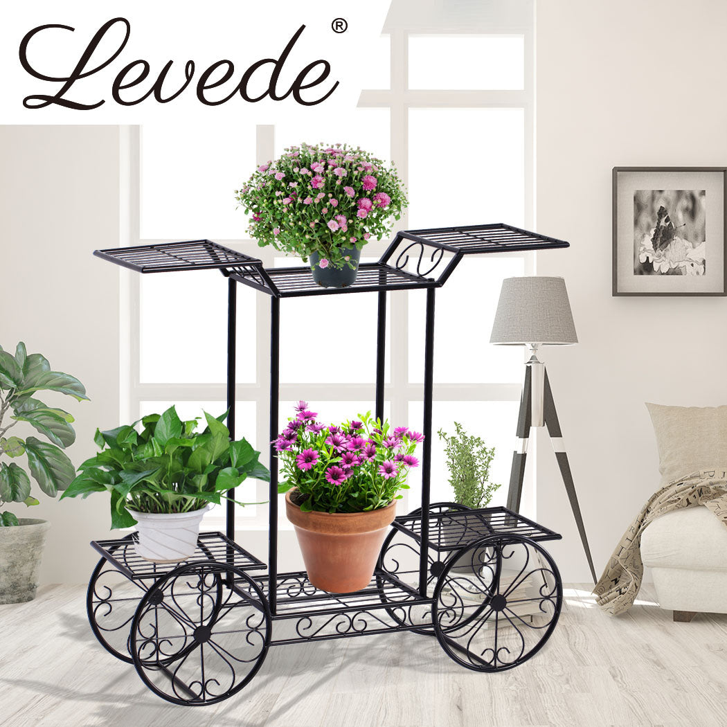 2x Levede Plant Stand Outdoor Indoor Gold-1919892858303811591