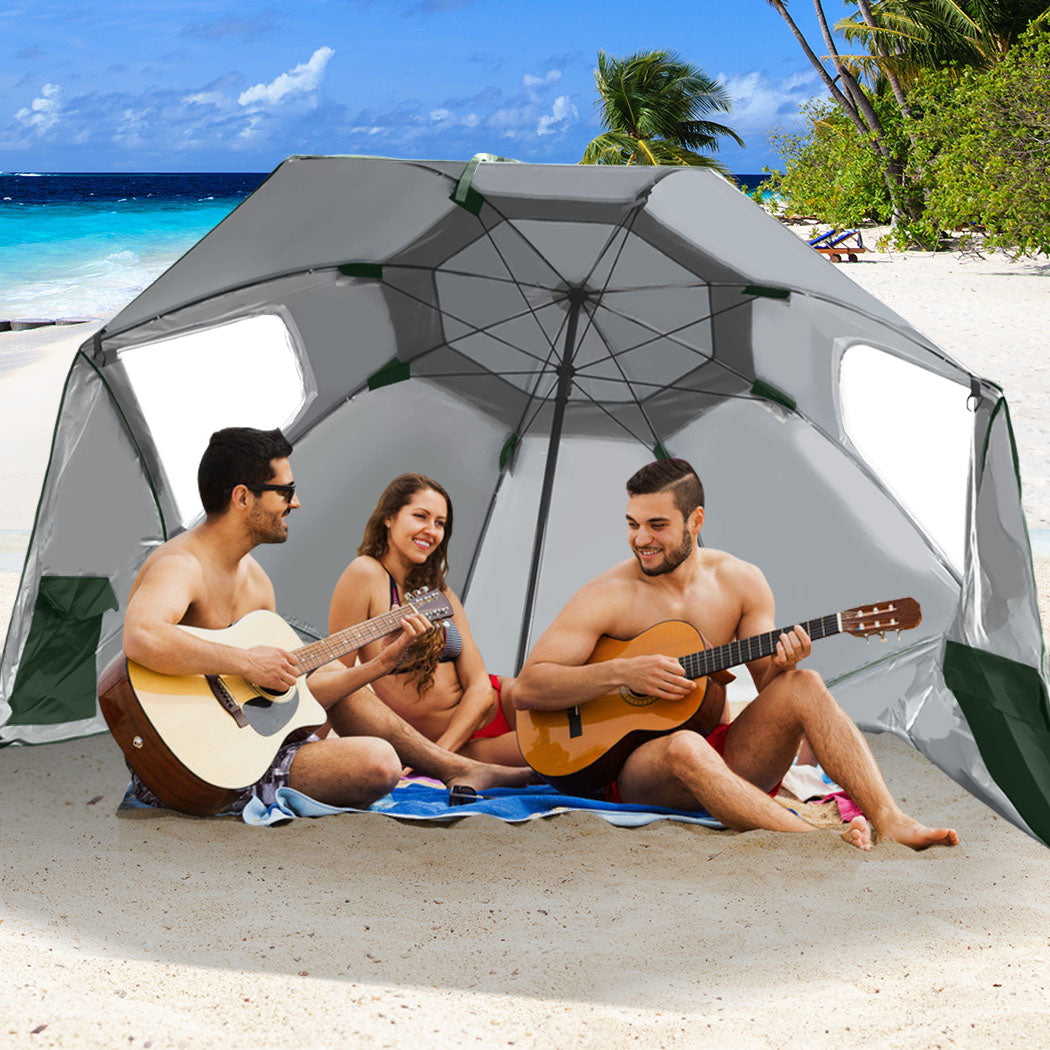 Mountview Beach Umbrella Outdoor Umbrellas Green 2.33M-1954802645415890951