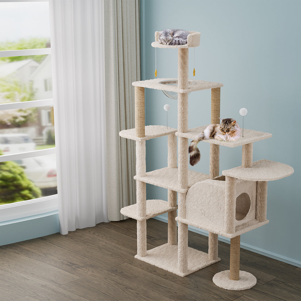 Pawz Cat Tree Tower Large Scratcher Condo House 172cm-1910149783339798535