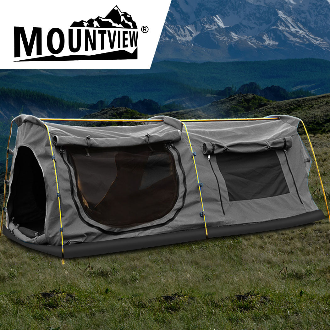 Mountview King Single Swag Camping Swags Grey-1954802648423206919