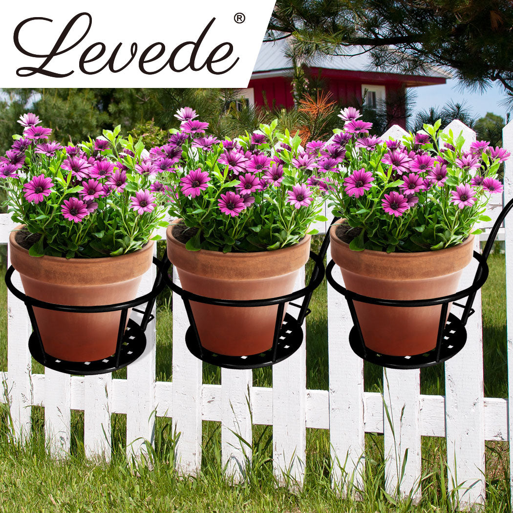 Levede 3x Plant Stand flower Holder Black-1954802664239927303