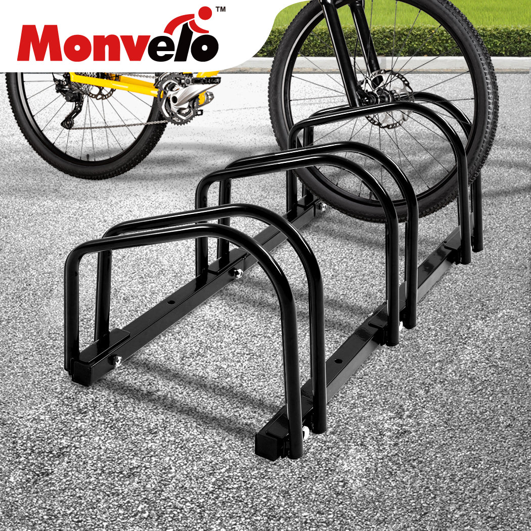 3 Bike Floor Parking Rack Bikes Stand-1954802586724995078
