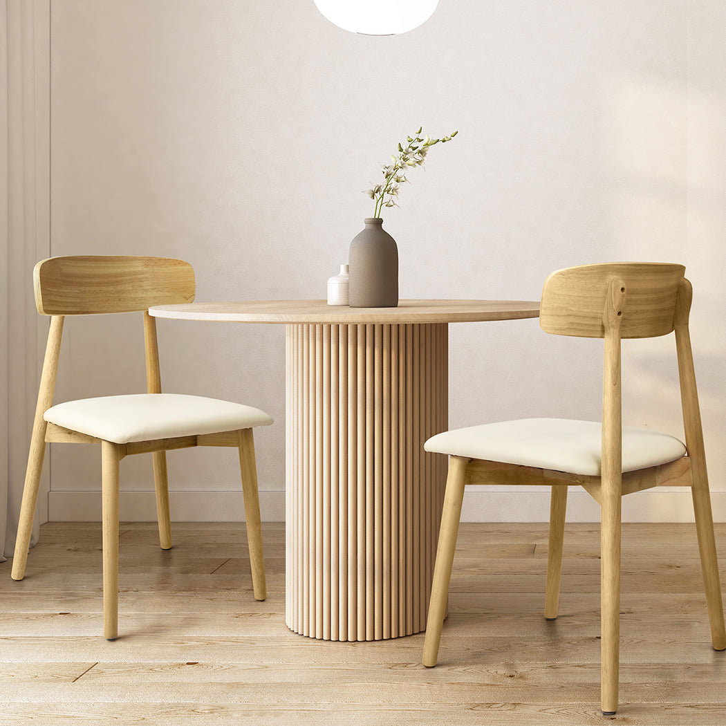 Levede 2x Dining Chairs Kitchen Chair Natural-1954802997187973127