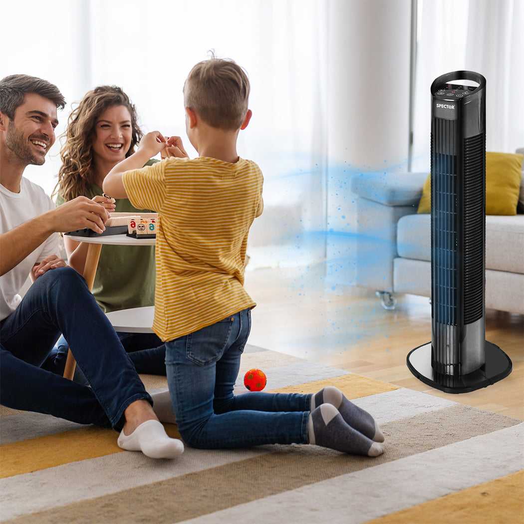 Spector 50W Tower Fan Bladeless Fan Black-1919892879698956295