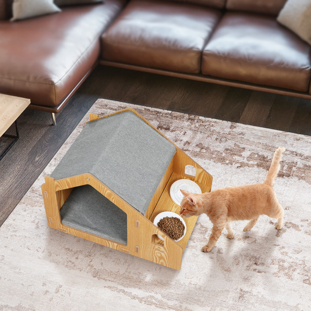 PaWz Wooden Pet House Cat Kennel Elevated-1919892827307905030