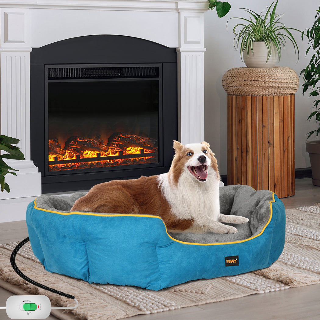 PaWz Electric Pet Heater Bed Heated XL Blue X-Large-1954802544131837959