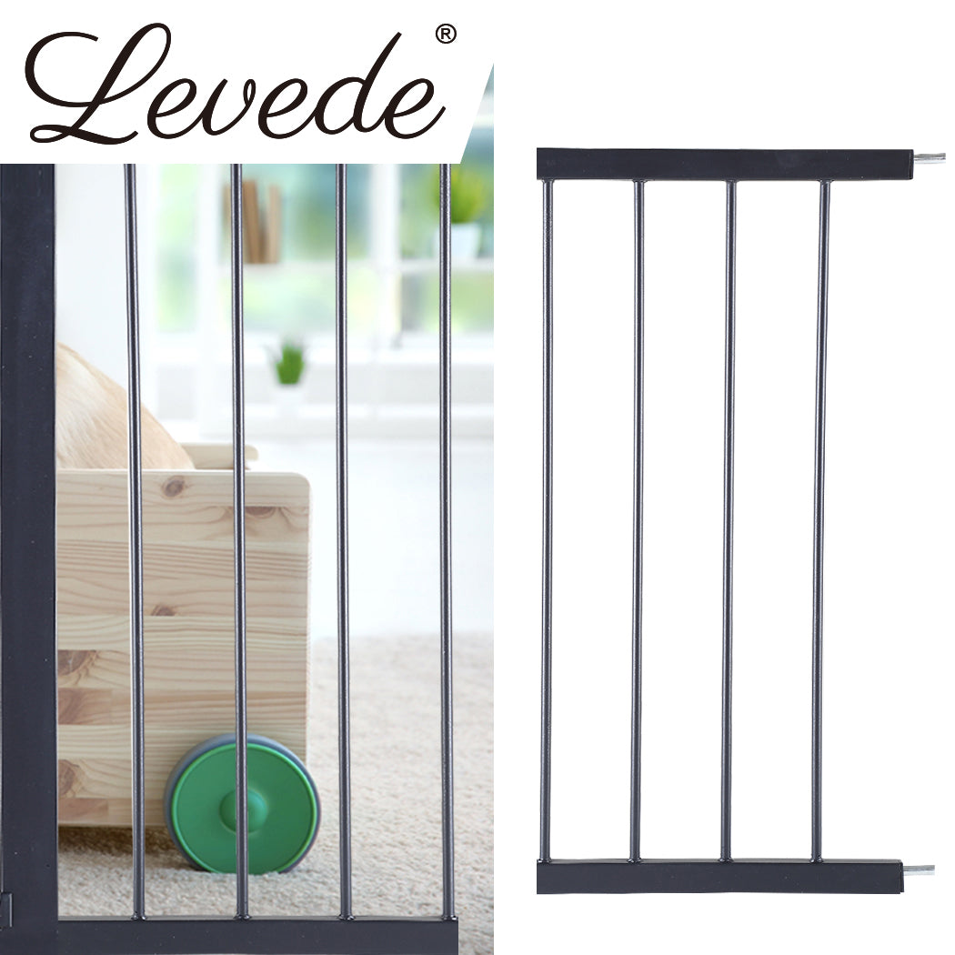 Levede Baby Safety Gate Adjustable Pet Black 30cm Extension-1910113187701854215