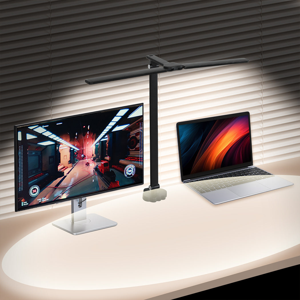 Emitto Double Head LED Desk Lamp Dimmable With Clamp-1910149778696704007
