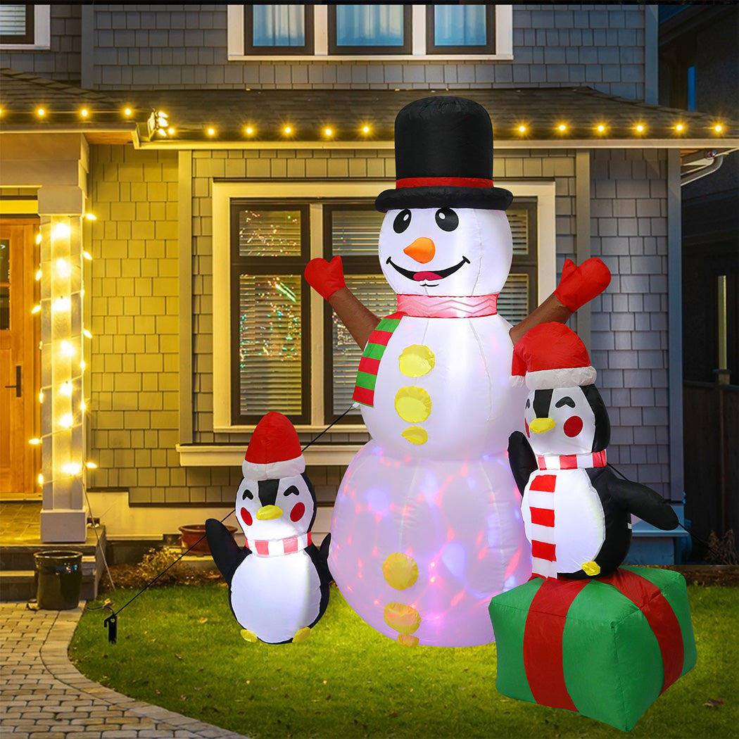 Santaco 1.8M Inflatable Christmas Snowman LED Lights-1973194173410578439