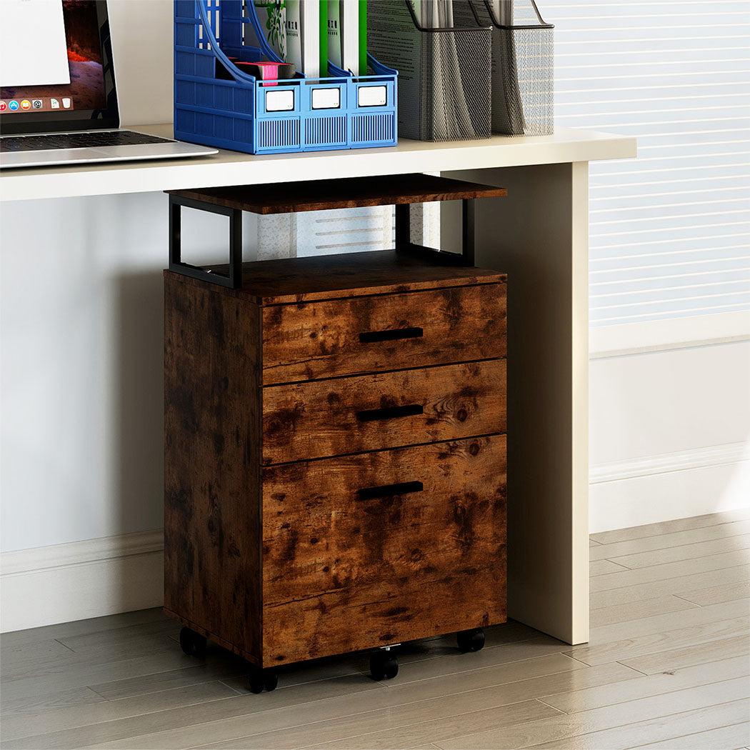 Levede Mobile File Cabinet 3 Drawers Home Office Desk-1973193600179245063