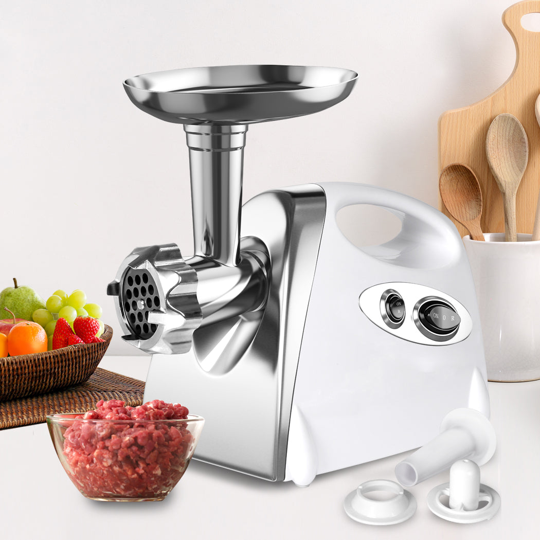800W Electric Meat Grinder Mincer Sausage White-1910112869324820486