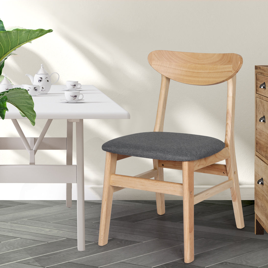 Levede 2xDining Chairs Kitchen Chair Nature Clear 2Pack-1954802985414561799