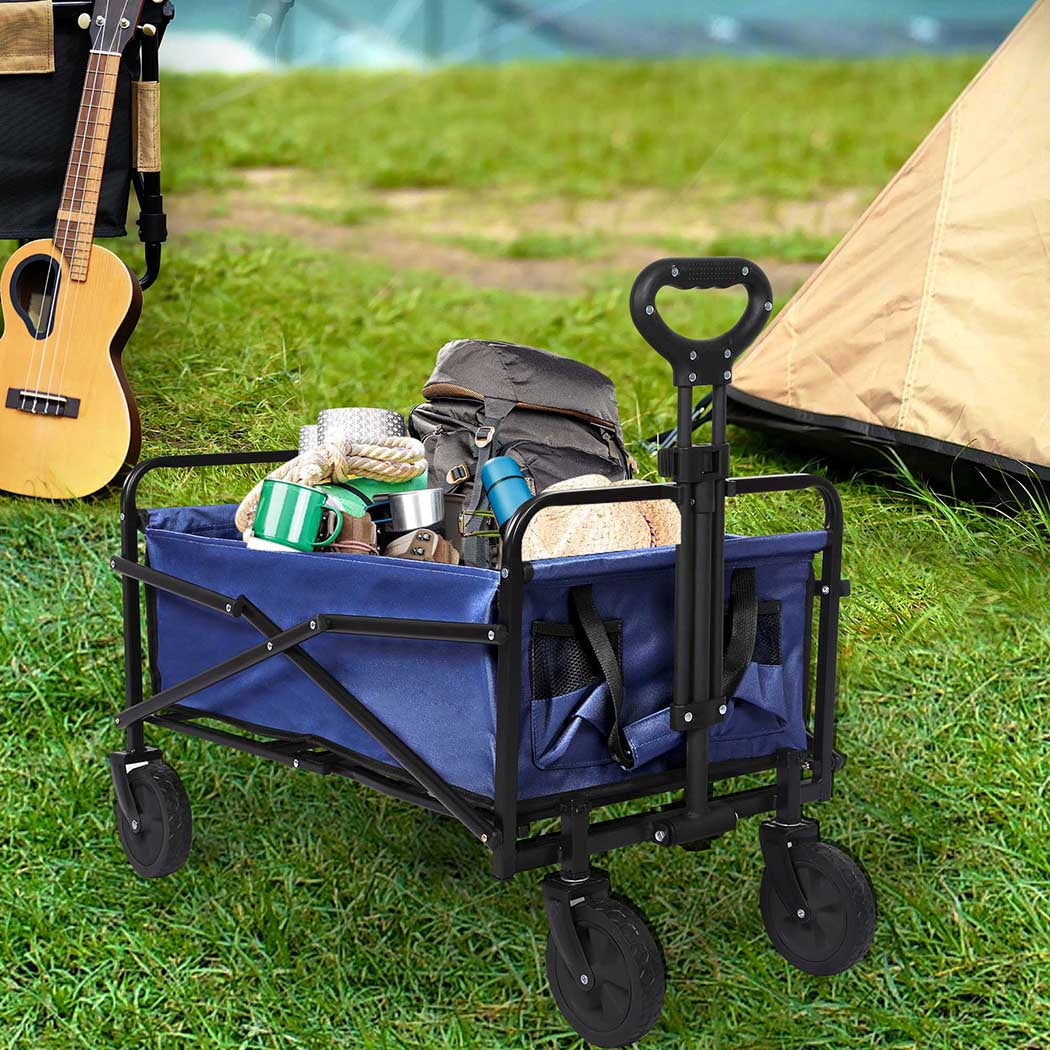 Lambu Garden Trolley Cart Foldable Picnic Blue-1910112310626750471