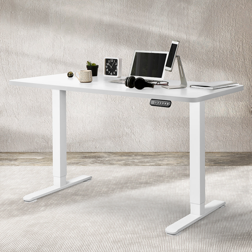 Levede Motorised Standing Desk Adjustable 140cm White 1000x 1MM-1910112995992801287