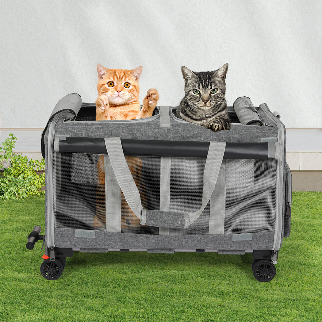 Pawz Pet Carrier 4 Wheel Portable Rolling Foldable-1954802466788872199
