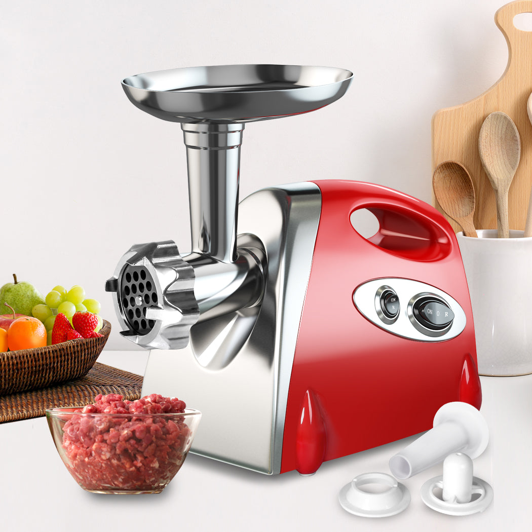 800W Electric Meat Grinder Mincer Sausage Red-1954802837879918598
