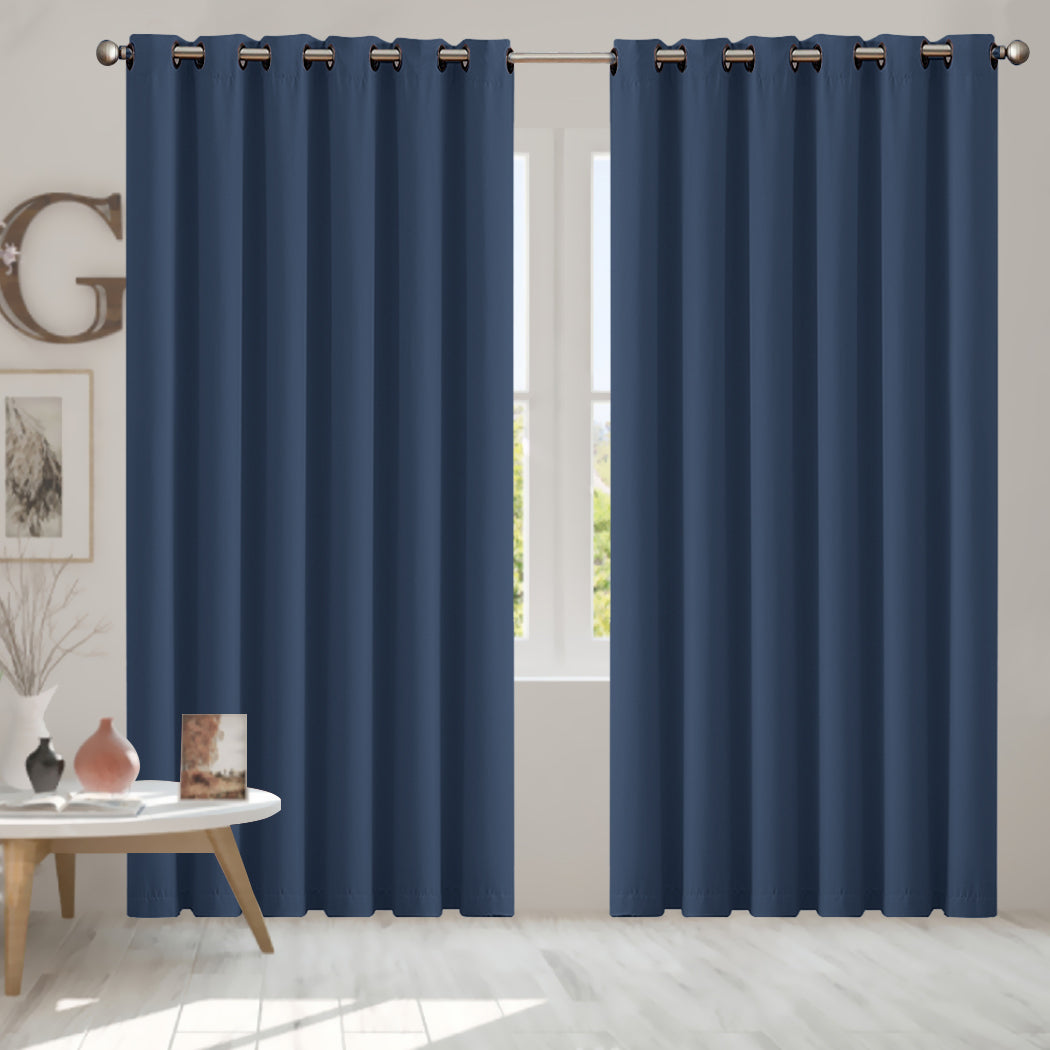 2x Blockout Curtains Panels 3 Layers-1919892931620245510
