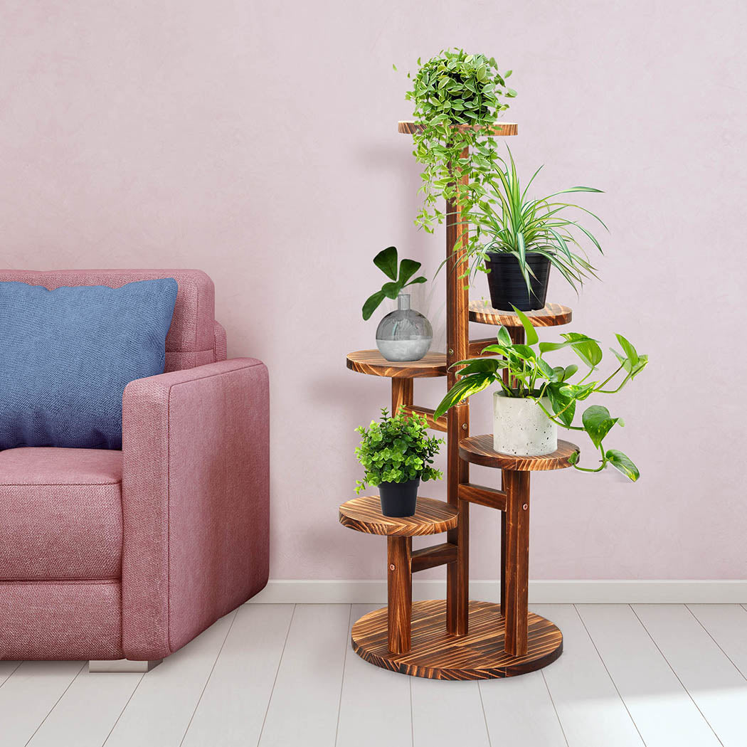 Levede 4-Tier Plant Stand Wood Wooden-1910112311264284679