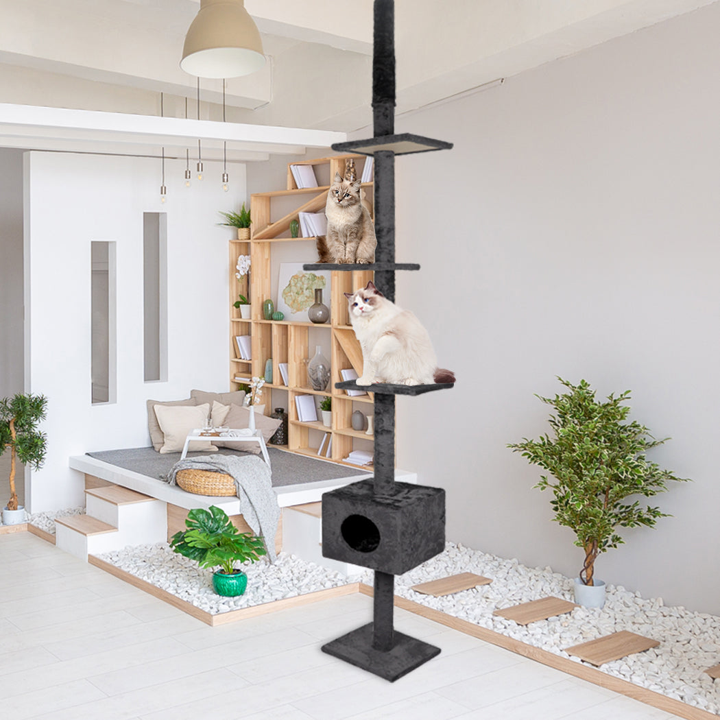 PaWz Cat Scratching Post Tree Condo Grey-1954802542730940423