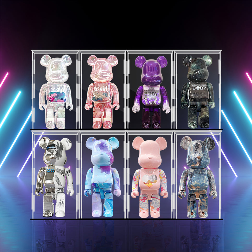 400%Bearbrick Display Case Pop Mart Black-1910113314298531847