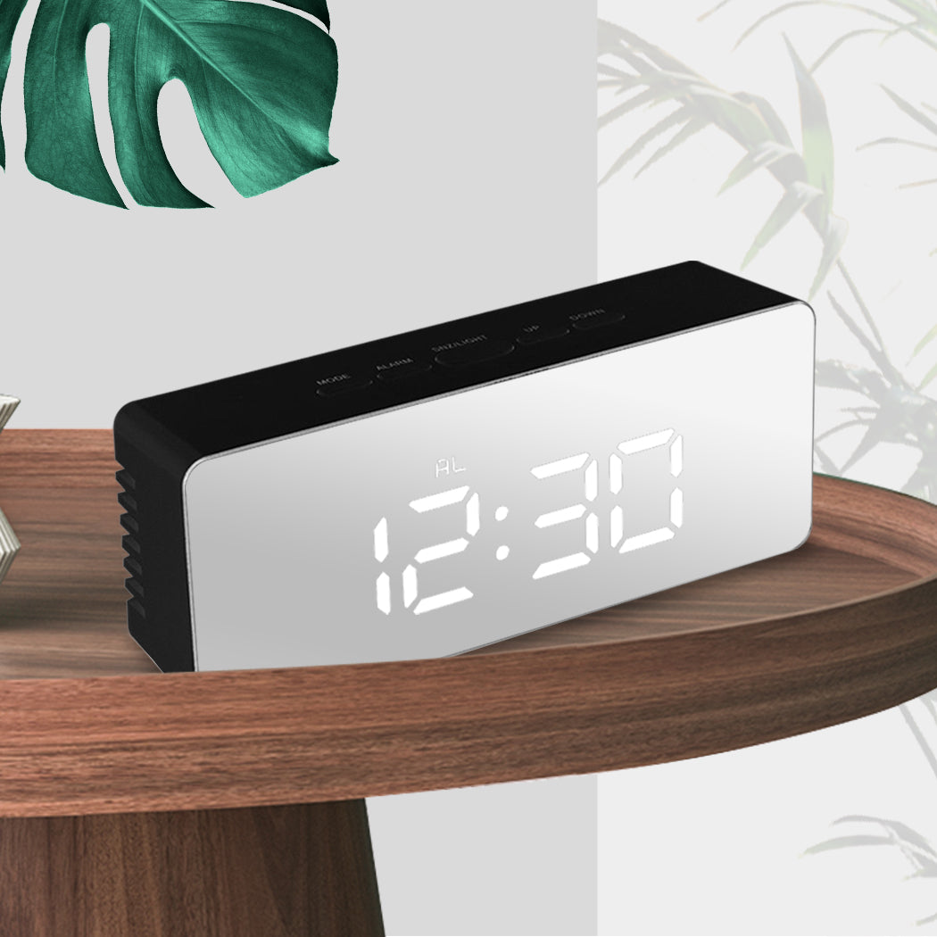 Digital Clock LED Display Desk Table Black-1910113083007832071