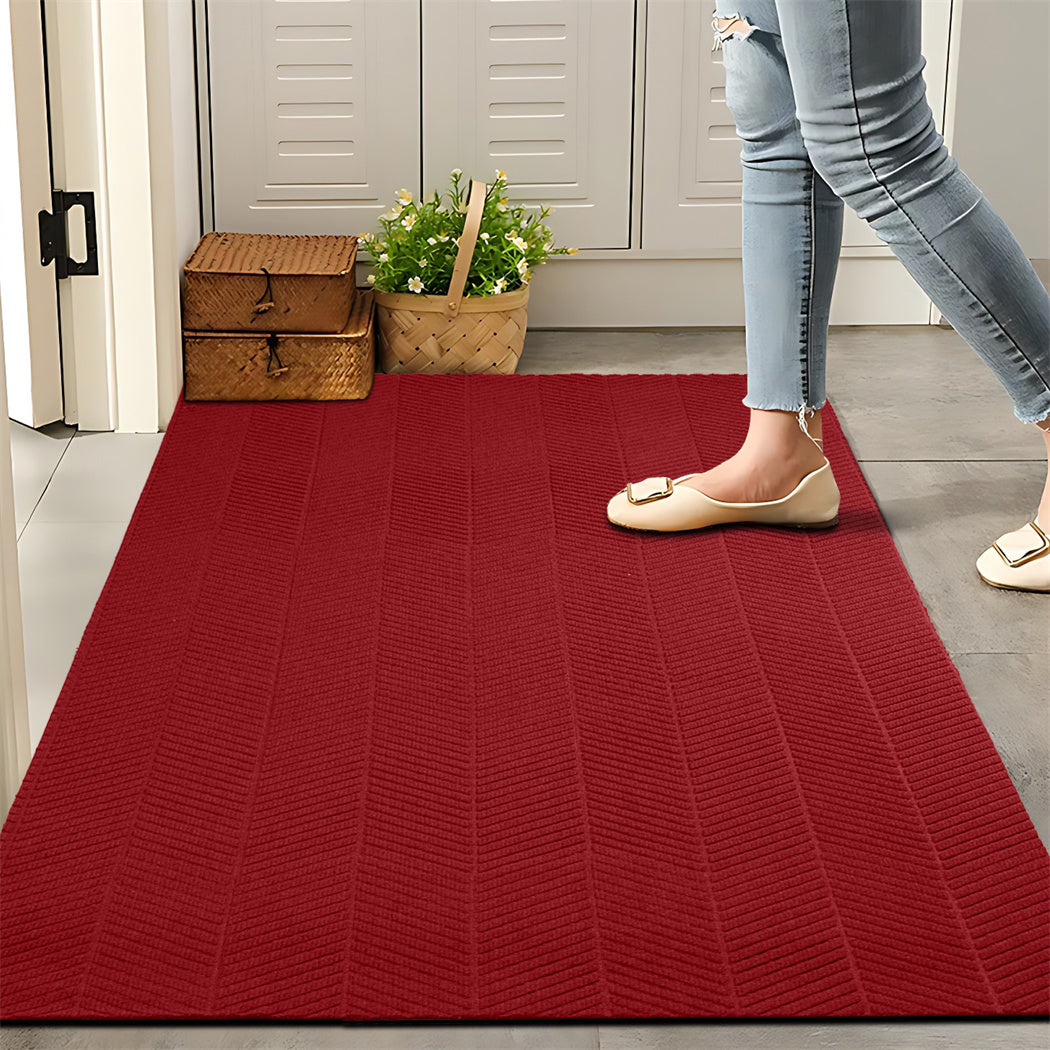 Marlow Extra Large Floor Rug Non Slip 90cm x 305cm Red-1954802463102078983