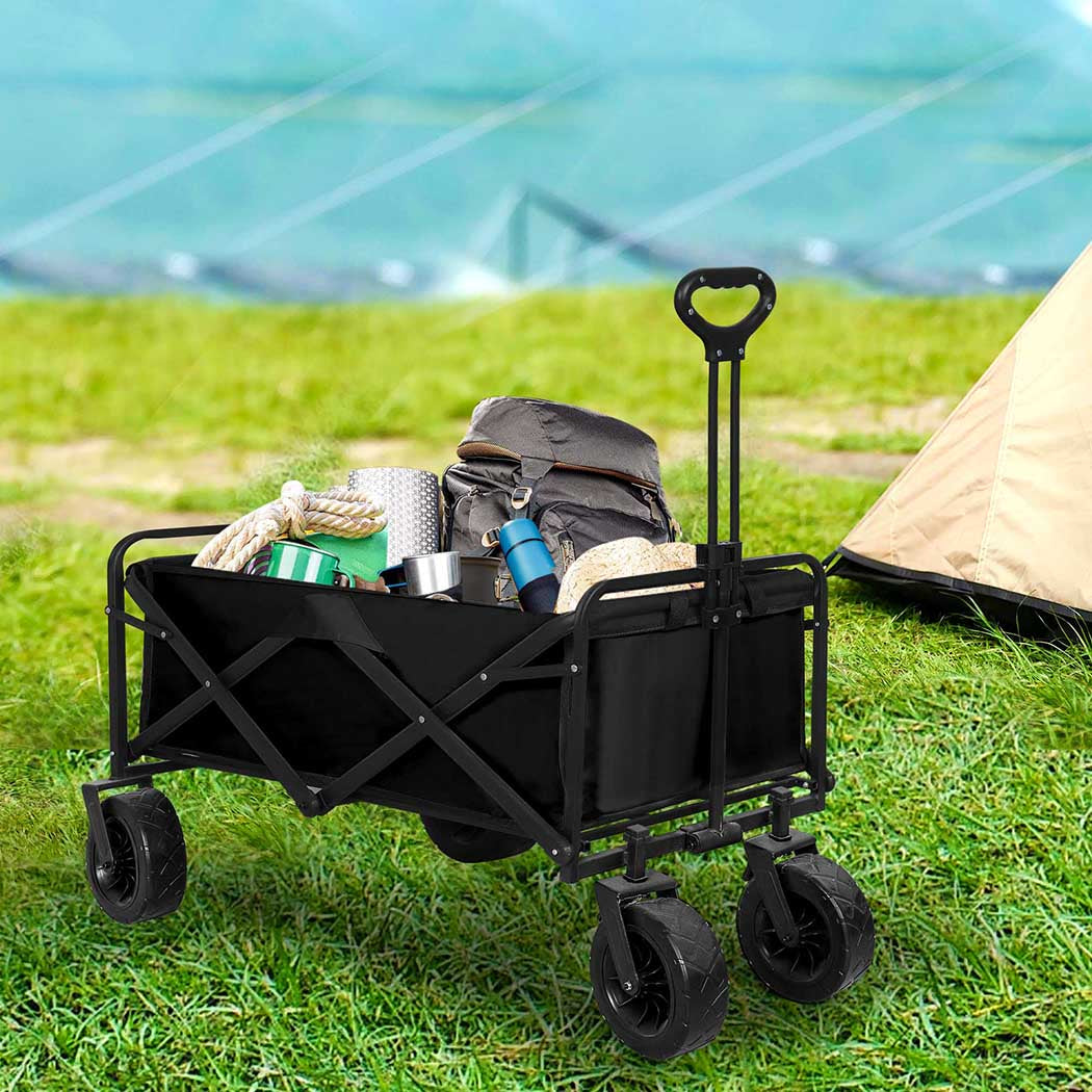 Lambu Garden Camping Trolley Outdoor Black-1954802672838250503