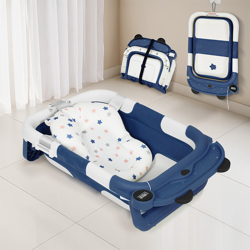 Bopeep Foldable Baby Bathtub 0-15months Blue-1954802473088716807