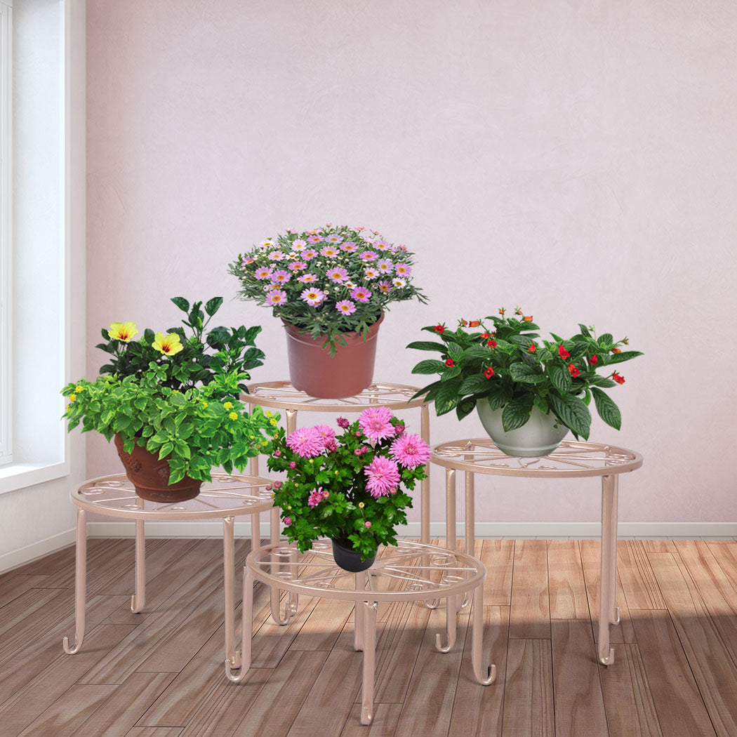 4 x Levede Metal Plant Stand Outdoor Rose Gold-1910112294122164231