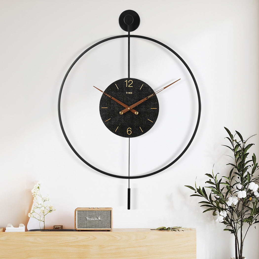 Yezi Wall Clock 50cm Large Round Modern Home Decoration-1954802444986880007