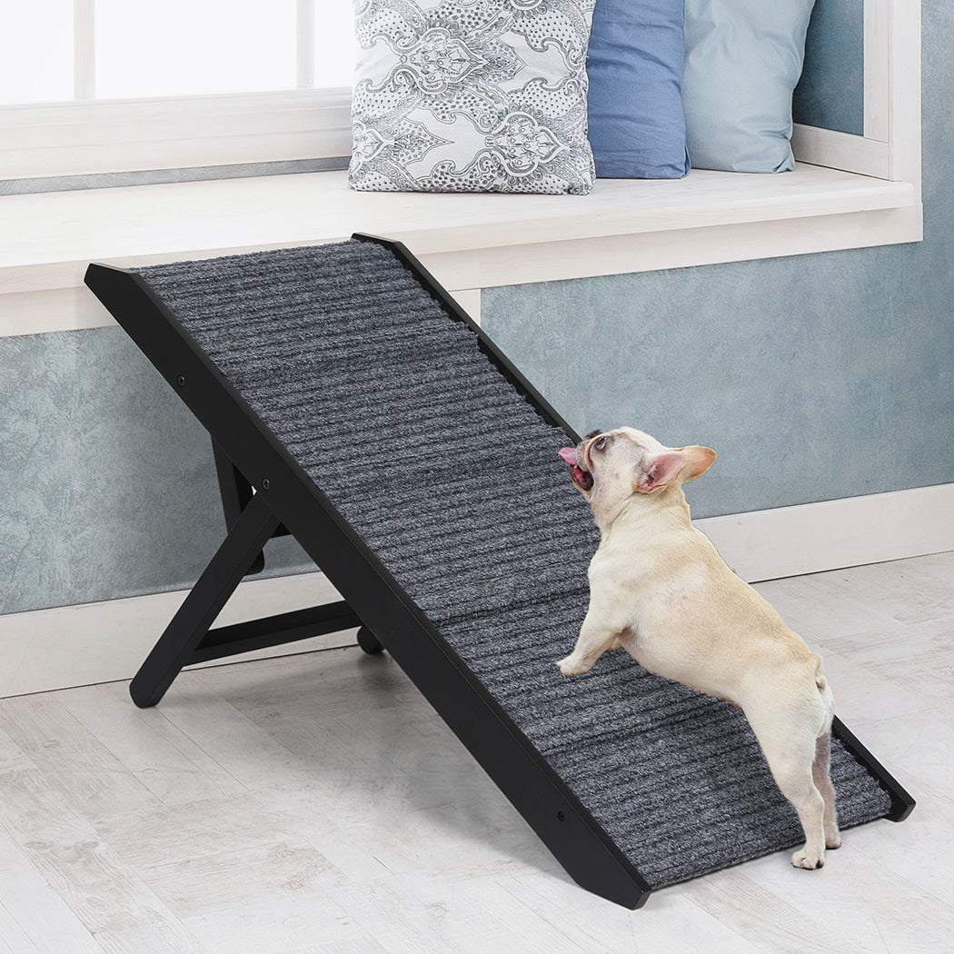 PaWz Adjustable Dog Ramp Height Stair Black-1954802549647347719