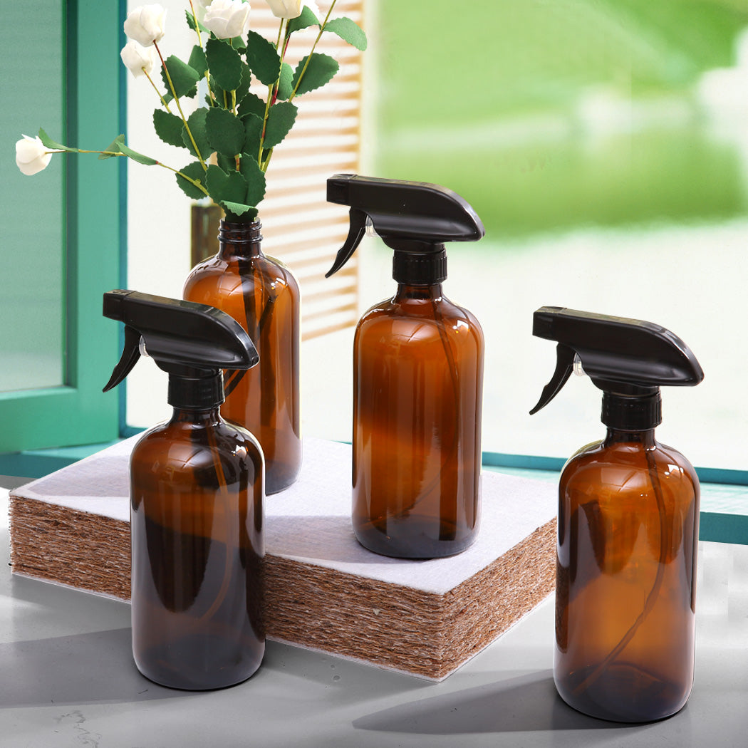 6x 500ml Amber Glass Spray Bottles Trigger-1954802901117440007