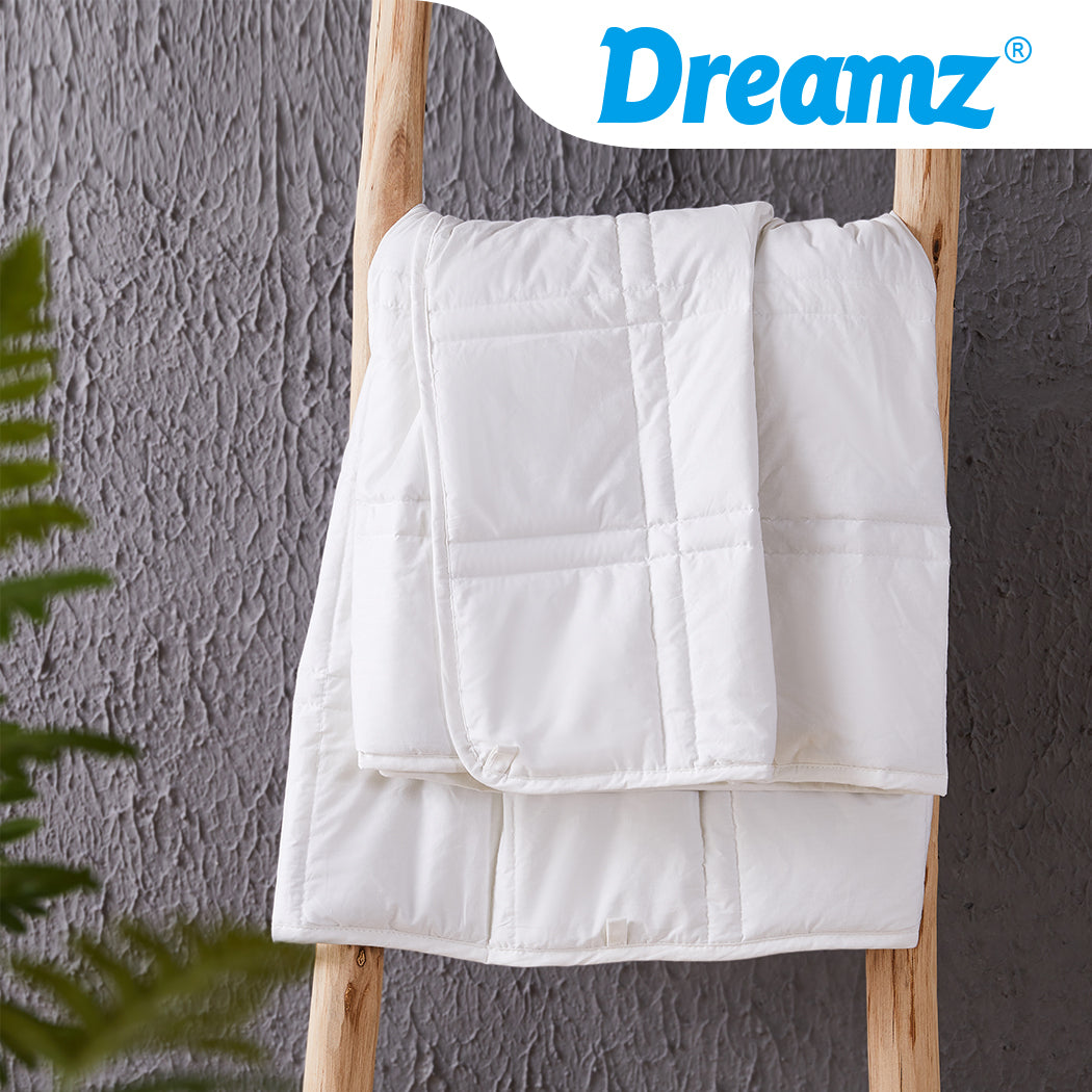 Dreamz Weighted Blanket Summer Cotton White Double 7KG-1910113225647722503