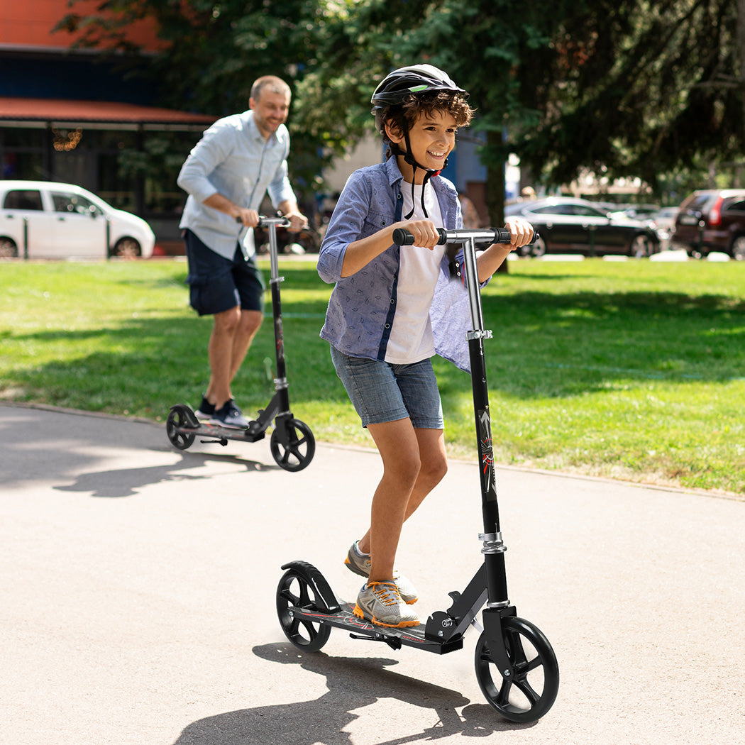 MONVELO Folding Scooter Dual Large Wheels Black-1973193577018298374