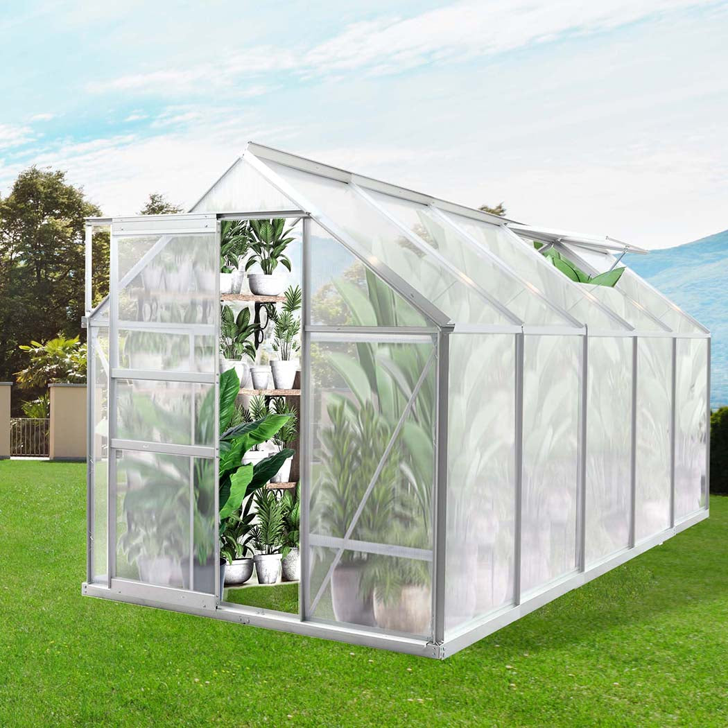 Lambu Greenhouse Aluminium Walk In Green-1910112313327882247