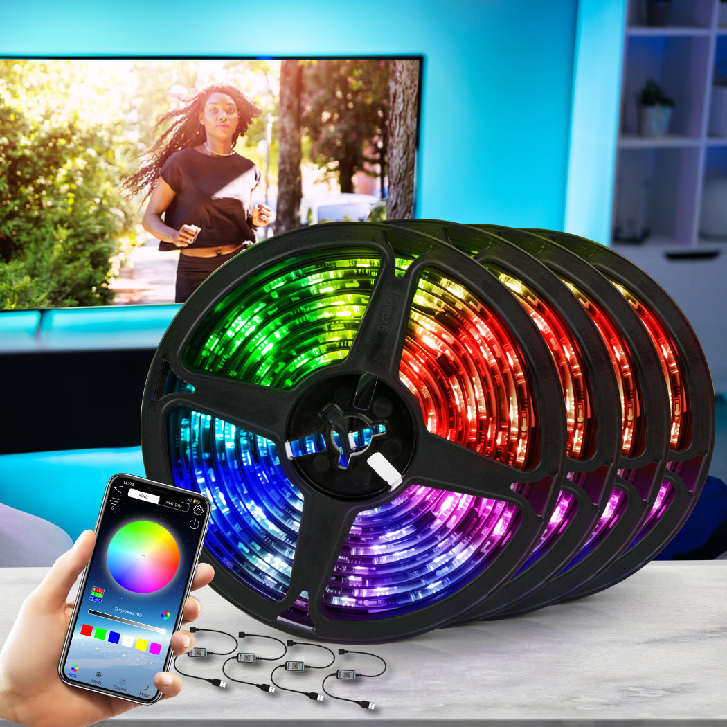 5M RGB 5050 LED Strip Lights 4 Roll-1919892864142282759