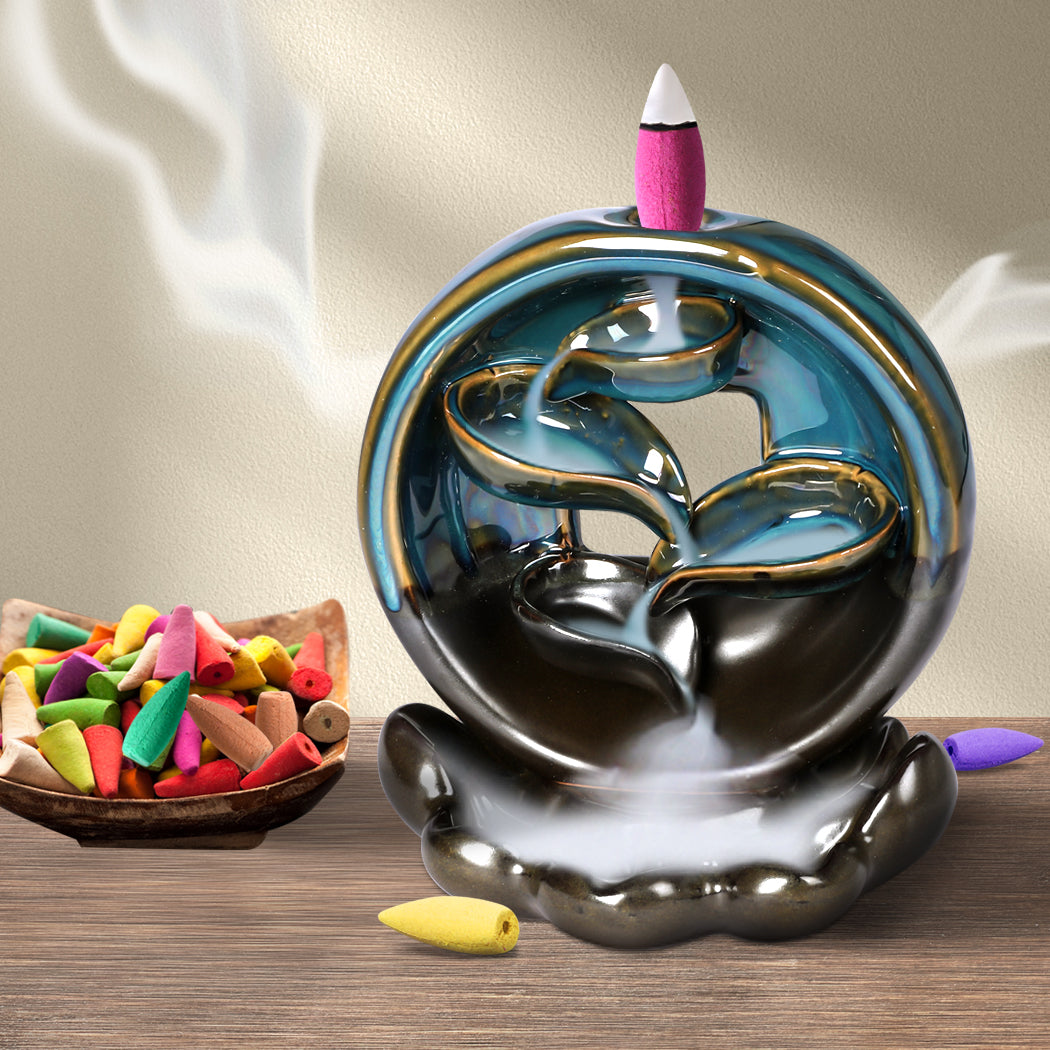 Incense Burner Rounded Waterfall Smoke-1910113078339571718